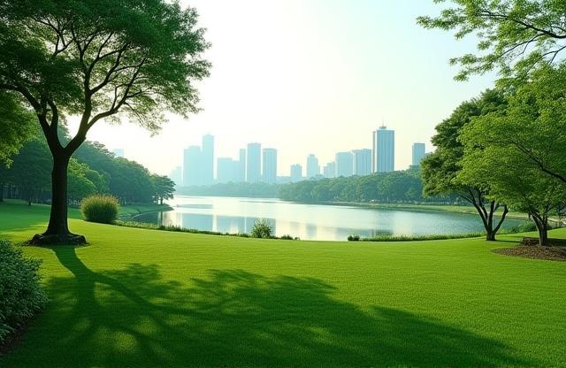 View of Han River from a green space near our office